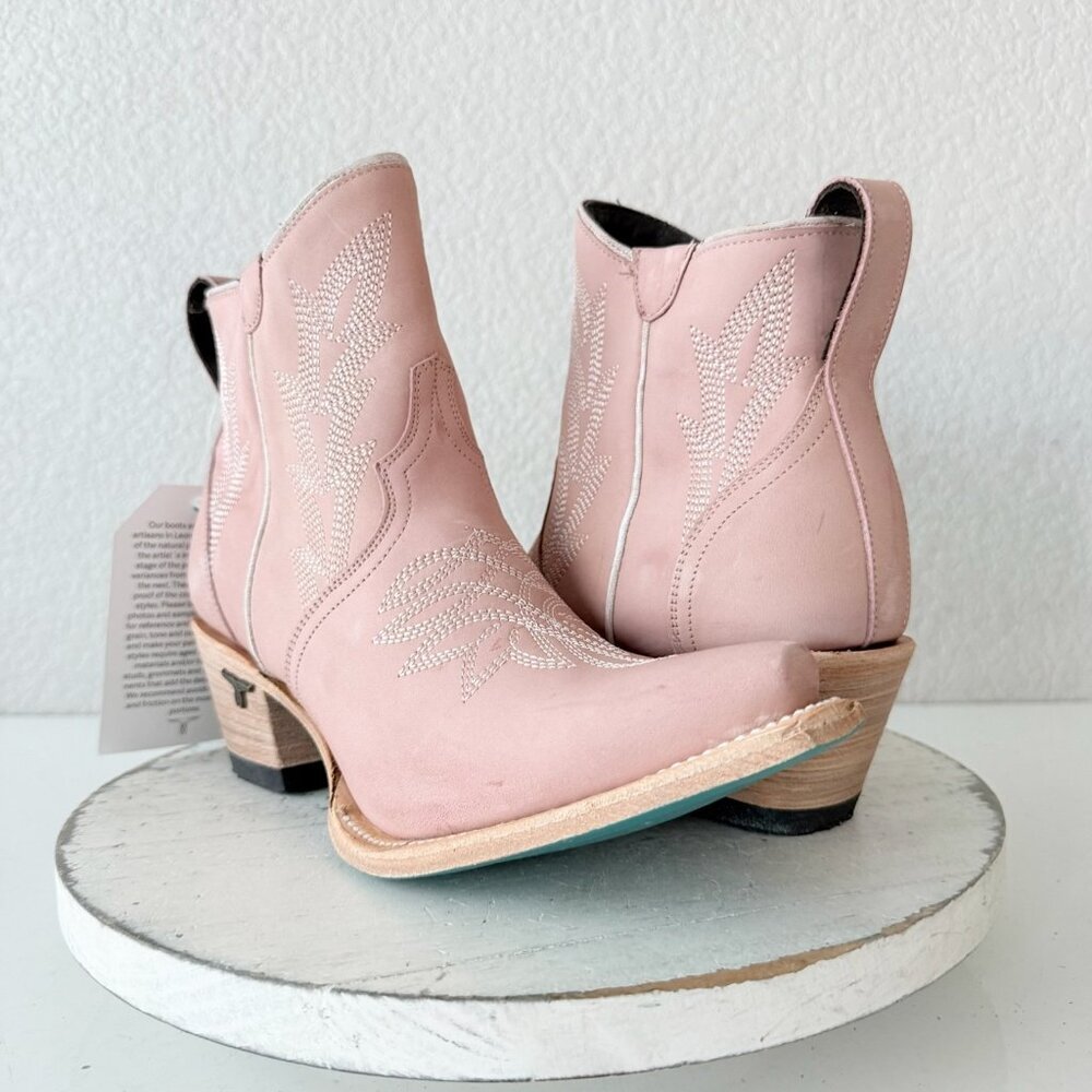 Lane Boots Gallatin Womens Cowboy Bootie Pink Western Short Boots Snip Toe 8.5